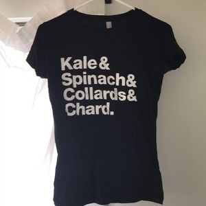 Healthy greens black shirt